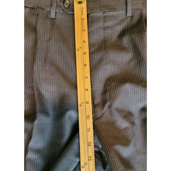 Ralph Ralph Lauren 100% Wool Gray Pinstripe Suit 42L / 36x31 EUC - Picture 7 of 10